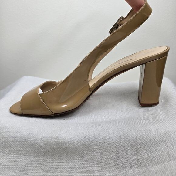 KATE SPADE Tan Slingback Open Toe 3in Heels - Picture 4 of 10